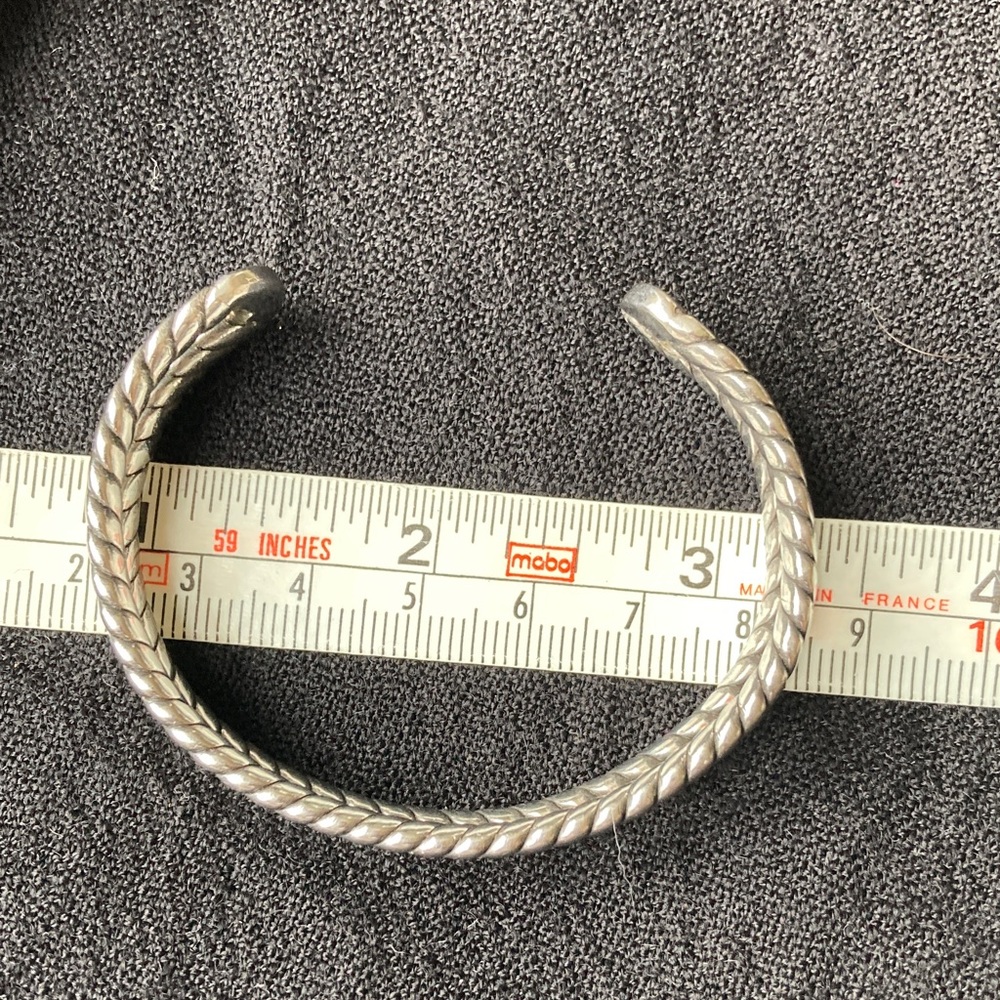 Silver Twisted Cuff Bracelet - Picture 3 of 4